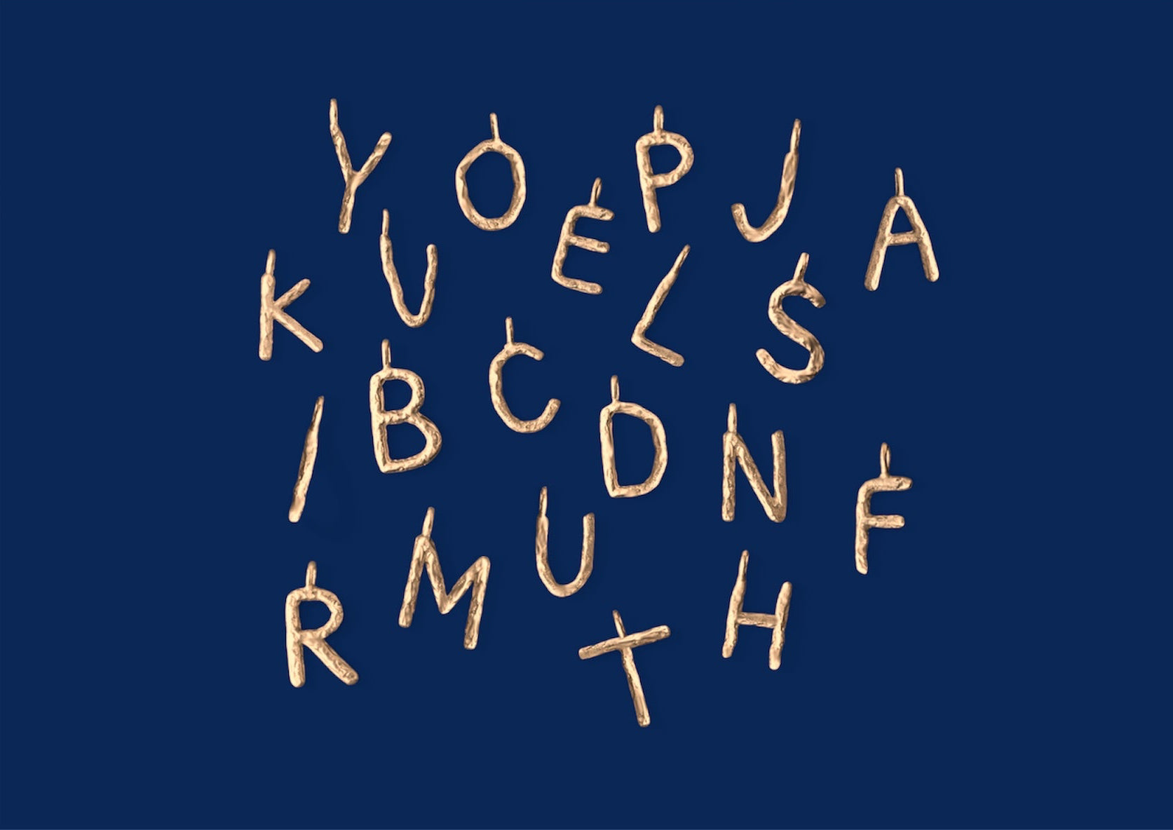 Letter pendant - 14 kt gold