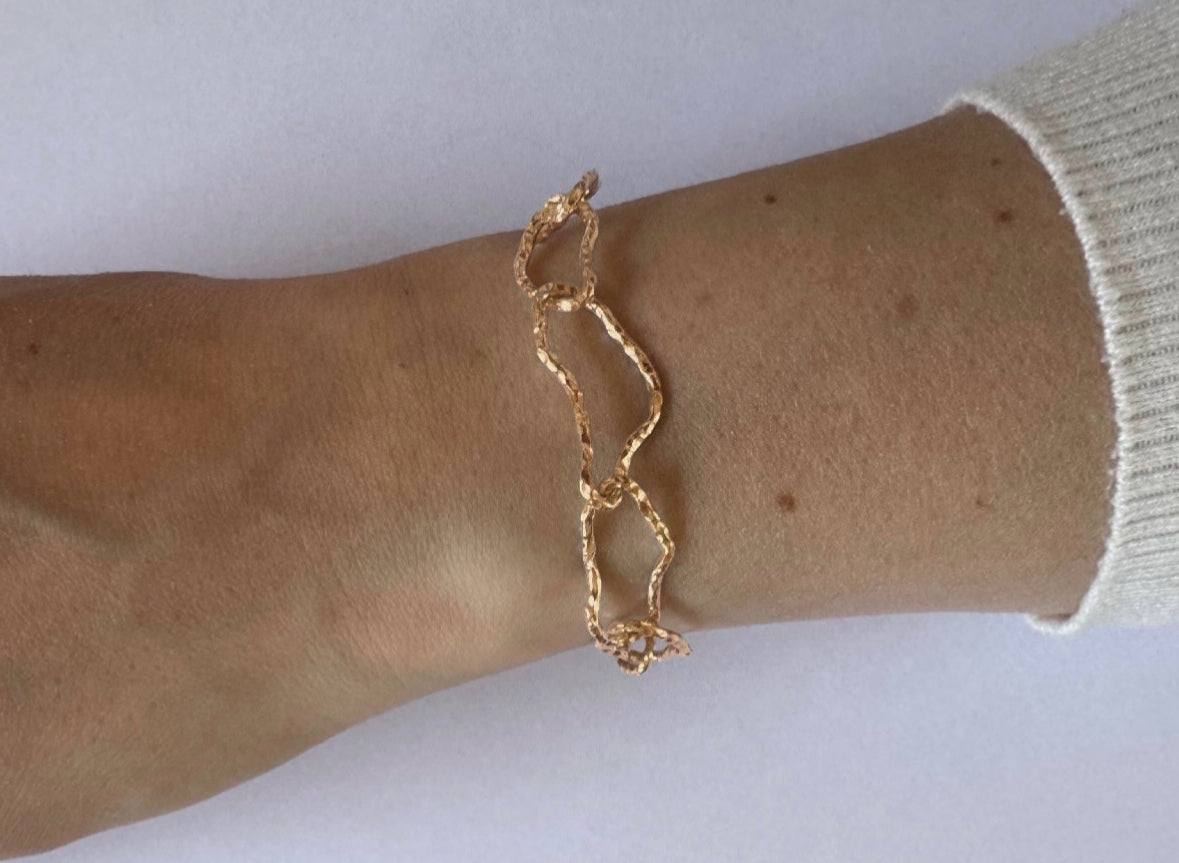 Chain bracelet – 14 kt gold, detail